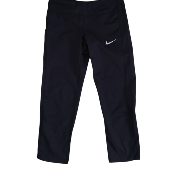 Nike Air Swoosh Leggings W/ Pocket Tights Black Zipper back pocket Size Medium - Picture 3 of 11